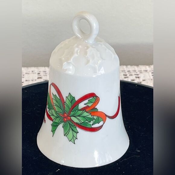 Vintage ceramic Holly & berries Christmas bell | JAPAN | vintage bell Christmas - Picture 5 of 10